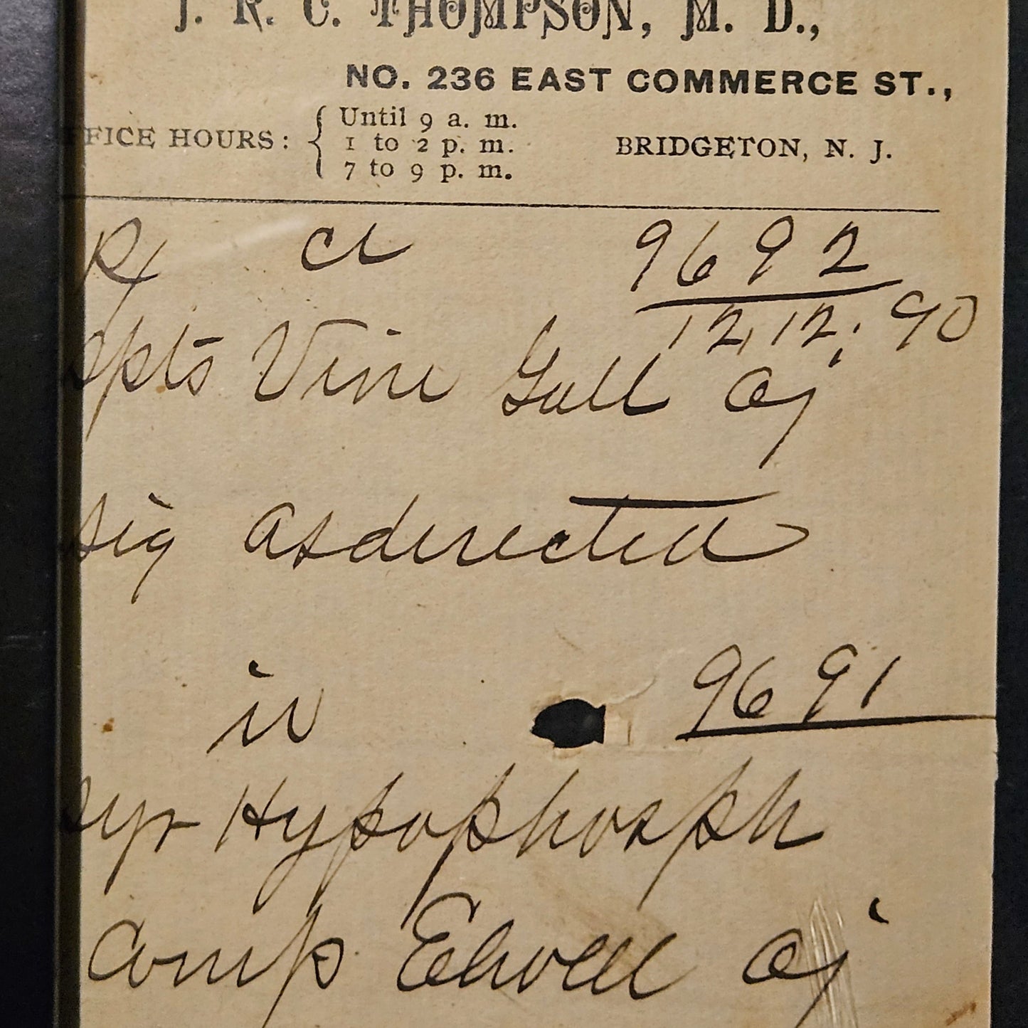 1890s Brandy Rx