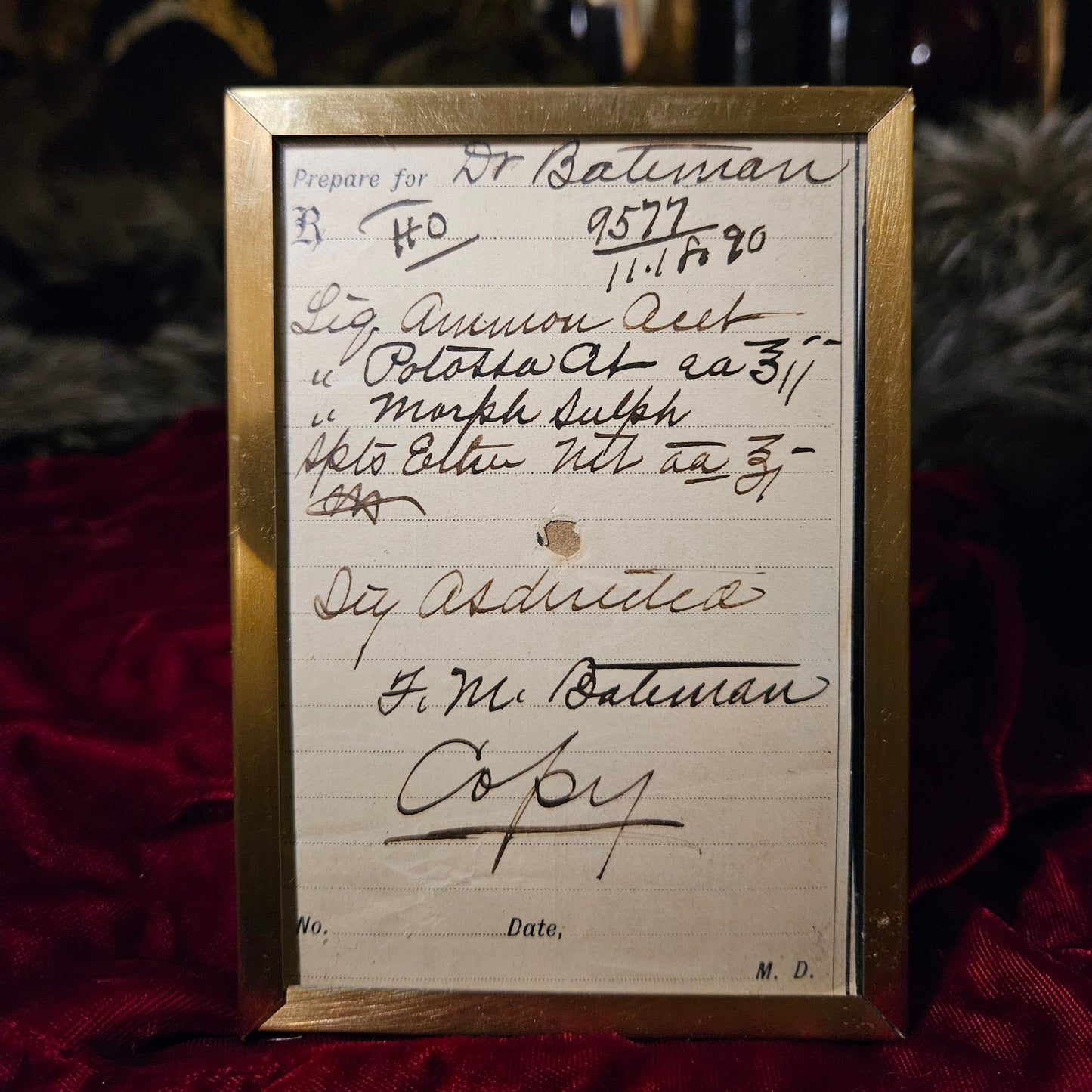1890s Morphine Rx