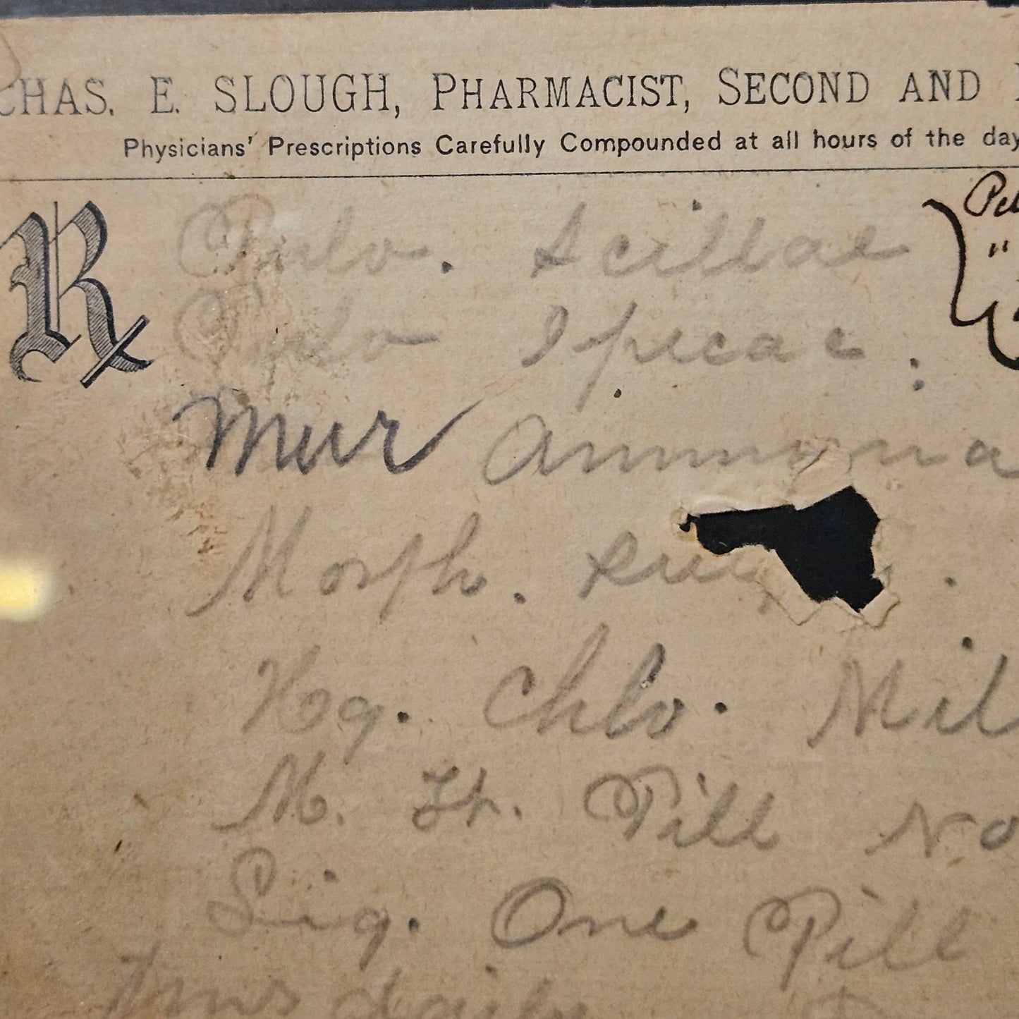 1890s Morphine Rx