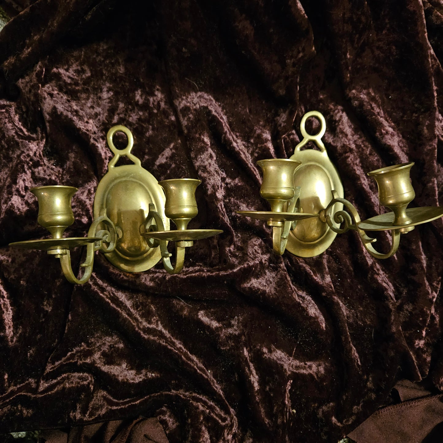 Brass Sconce Pair