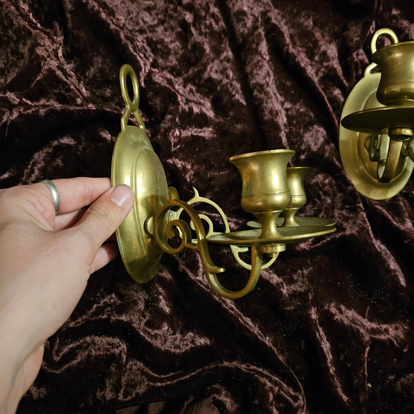 Brass Sconce Pair
