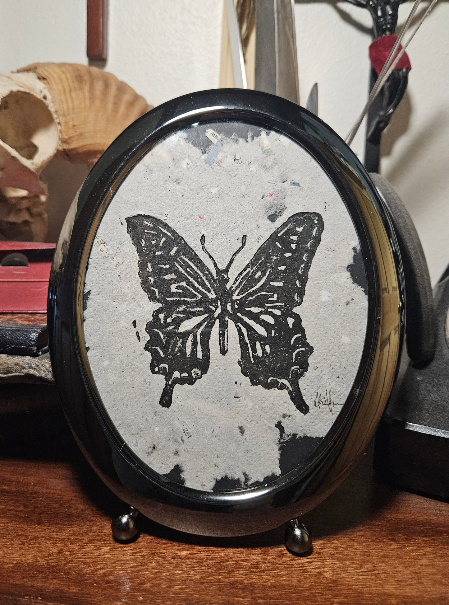 Swallowtail Butterfly Linocut Print