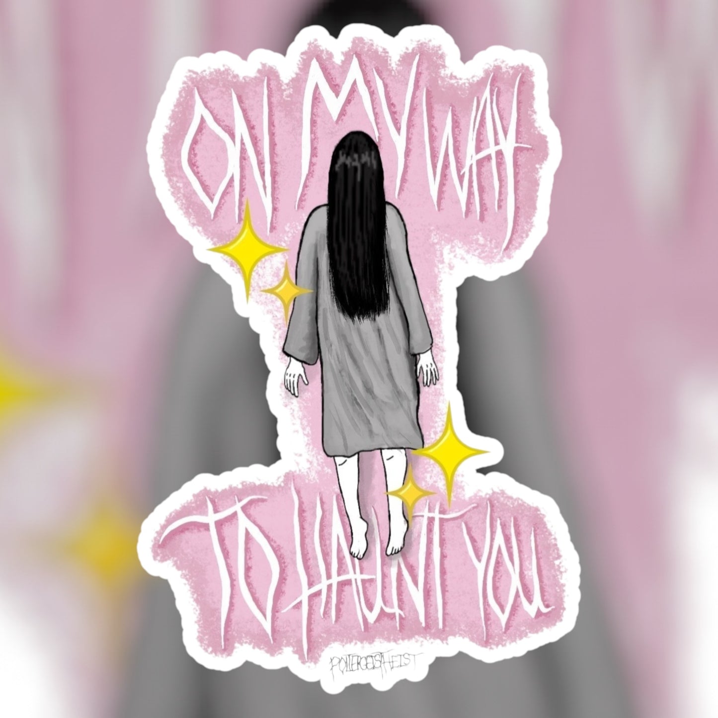 On My Way To Haunt You 3" Sticker