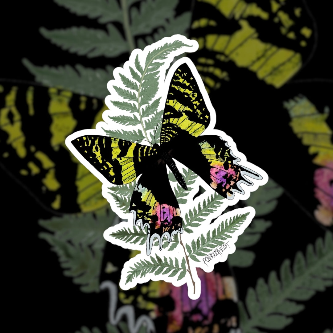 Sunset Moth Dance 3" Sticker