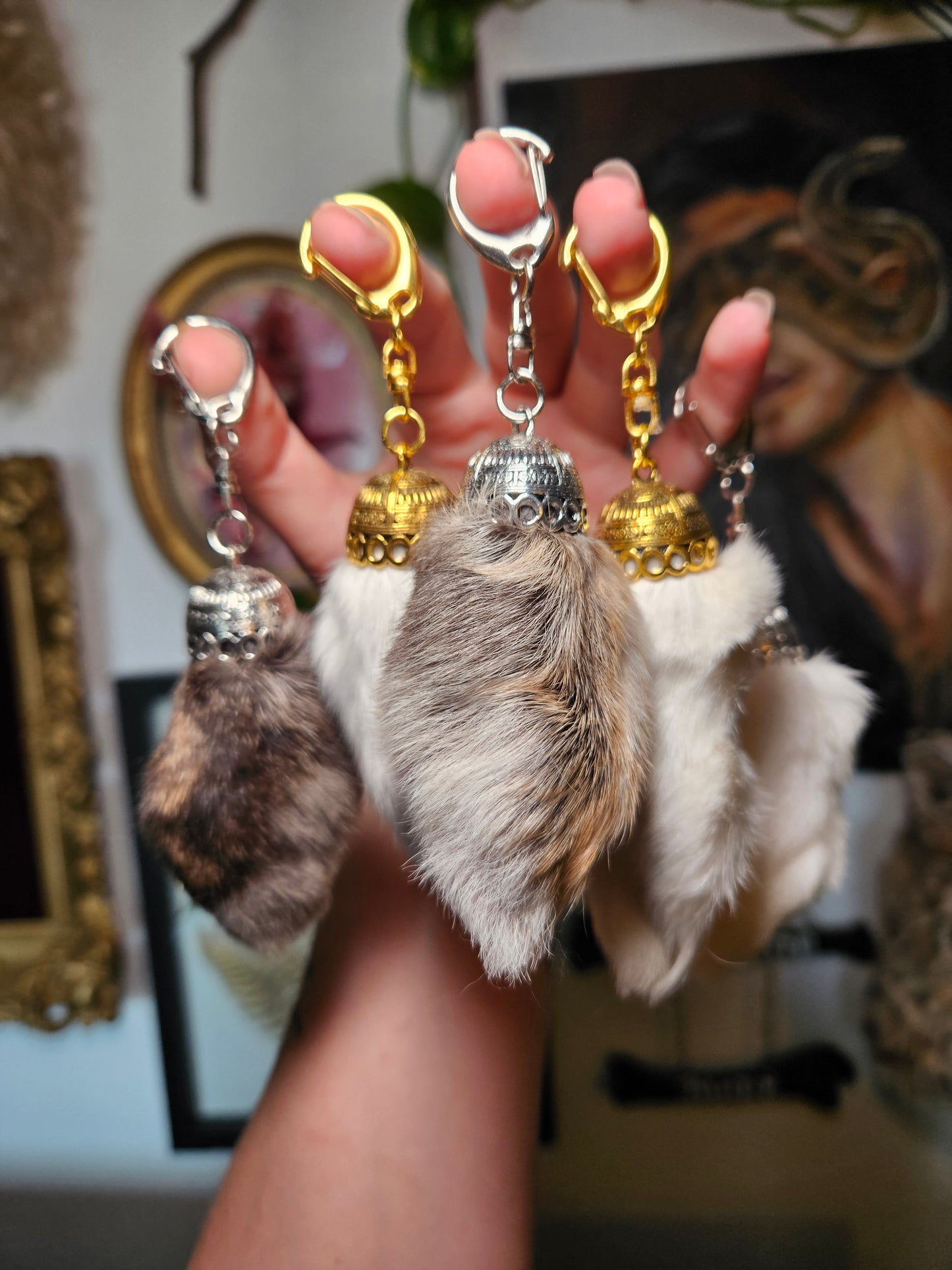 Rabbit Foot Keychain