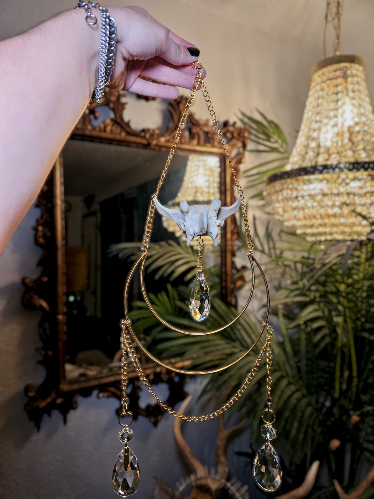 XL Deer vertebrae suncatcher
