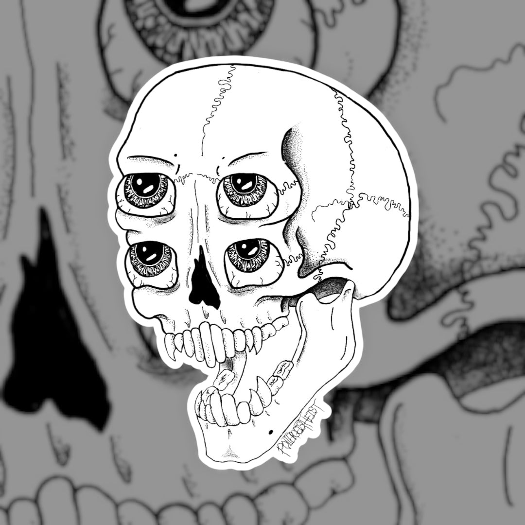 Double Vision 3" Sticker