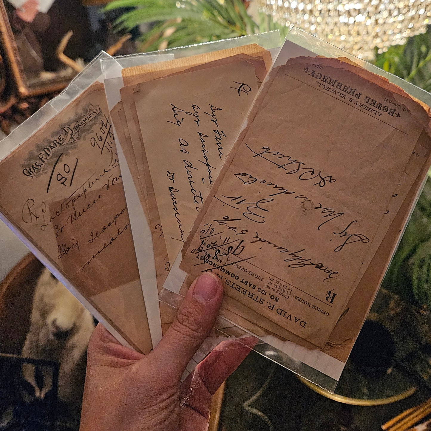 Assorted antique 1890s prescriptions