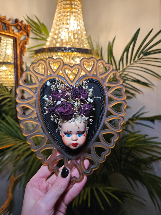 Dark romance Doll head bouquet