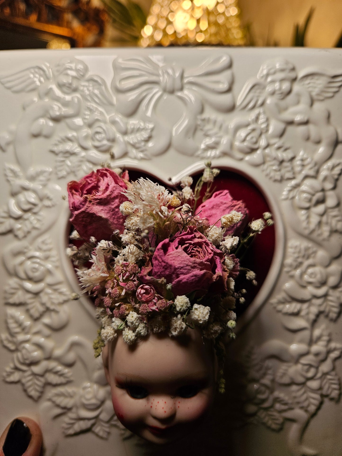 Soft romance doll head bouquet