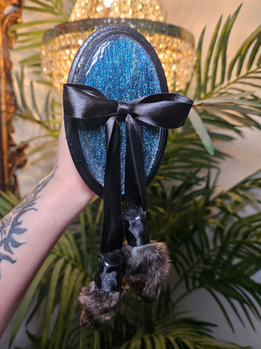 Bunny Slipper Set in black & blue