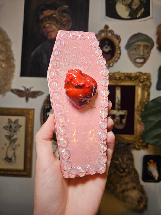 Preserved Heart Glitter Coffin