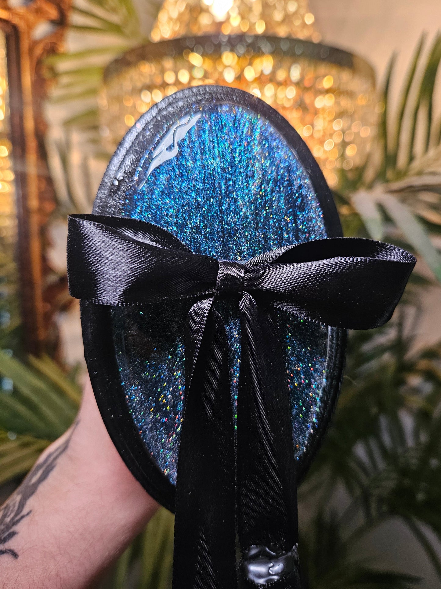 Bunny Slipper Set in black & blue