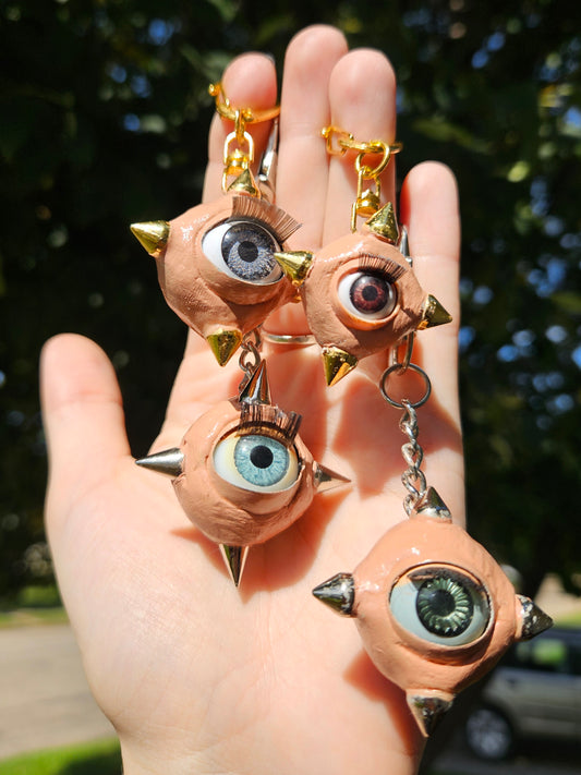 Spikey Sleepy Doll Keychain