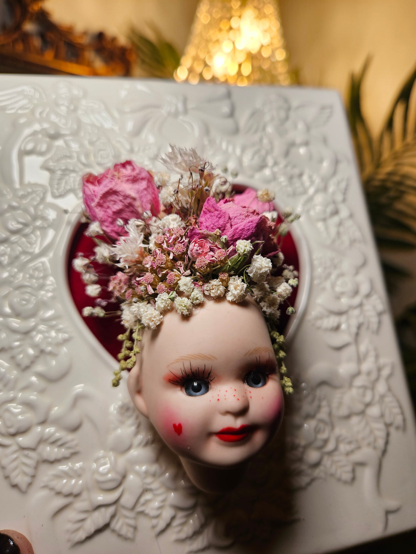 Soft romance doll head bouquet