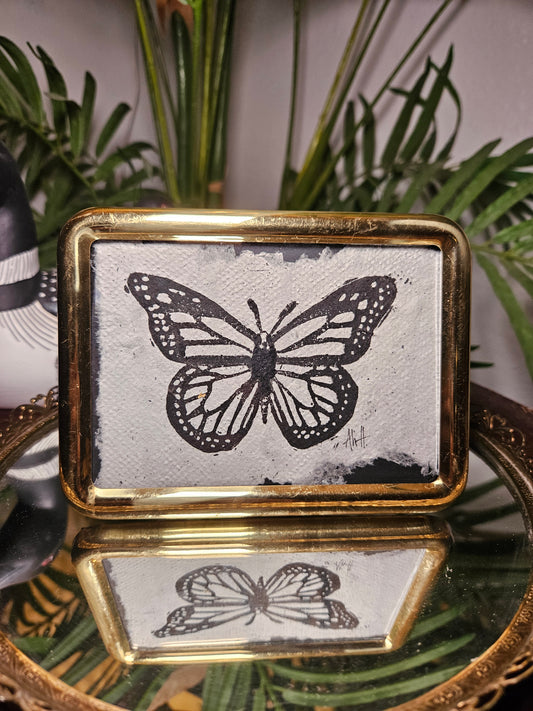 Monarch Linocut