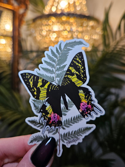 Sunset Moth Dance 3" Sticker