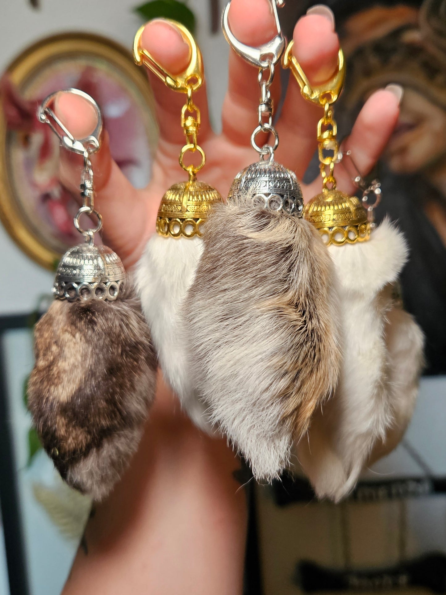 Rabbit Foot Keychain