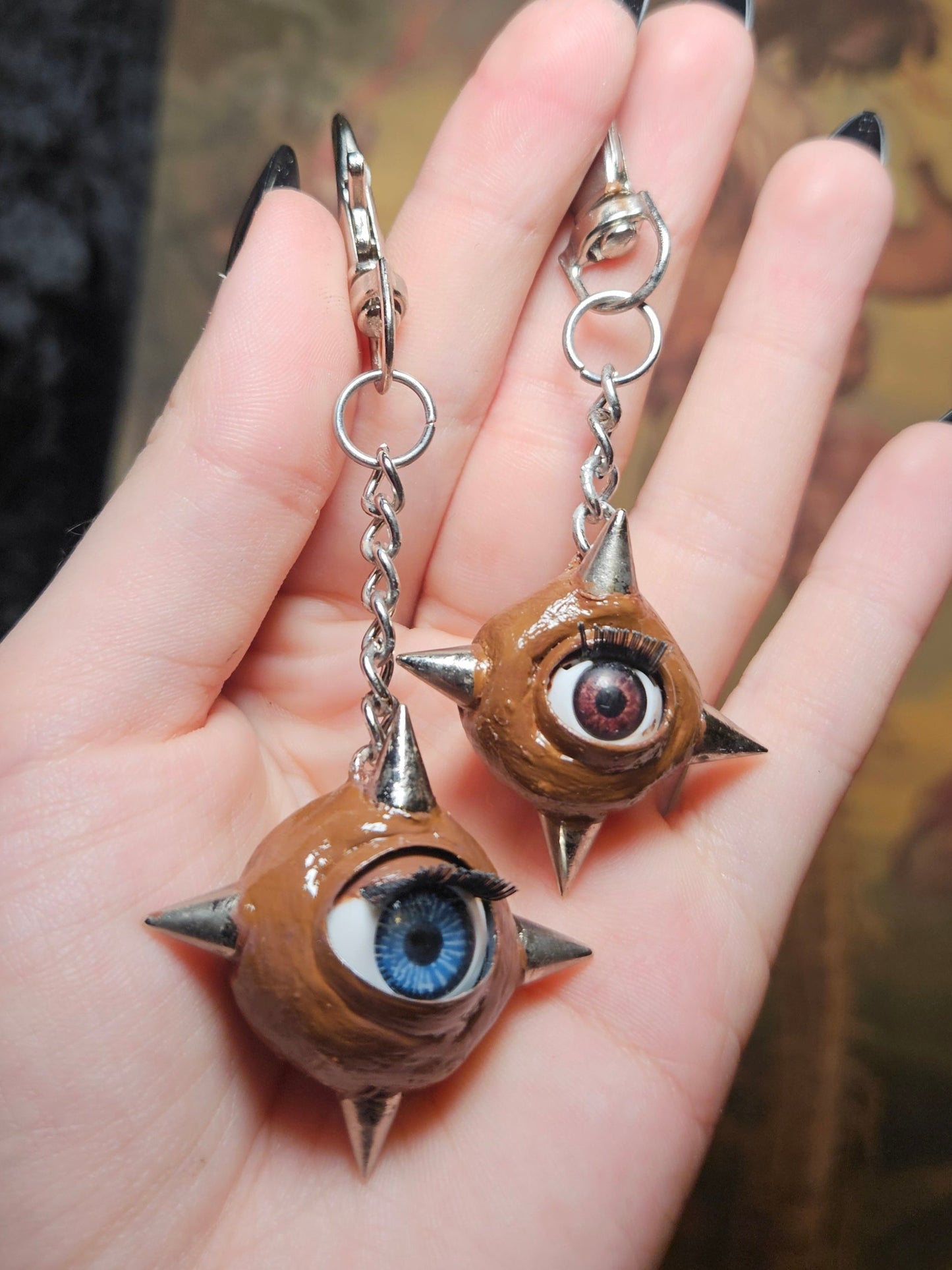 Spikey Sleepy Doll Keychain